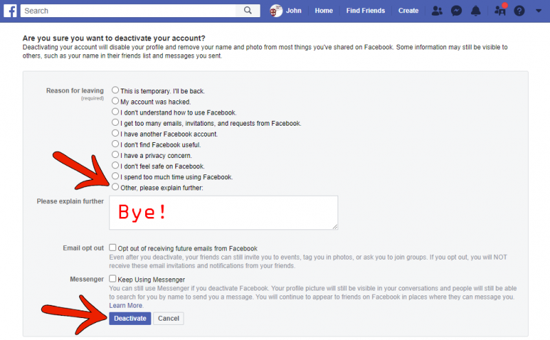 How to Delete Facebook account
